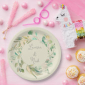 Botanischer Look! Hochzeit von Personalisierten Te Pappteller (Party)