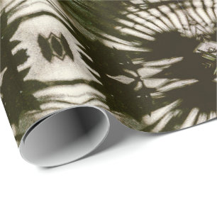 Botanischer Luxus   Palme Blatt Armee Grün Designe Geschenkpapier