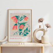 Botanischer Markt für Blumen Barcelona Poster