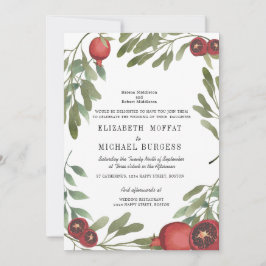 Botanischer Marmor Boho Greenery Wedding Burgundy Einladung