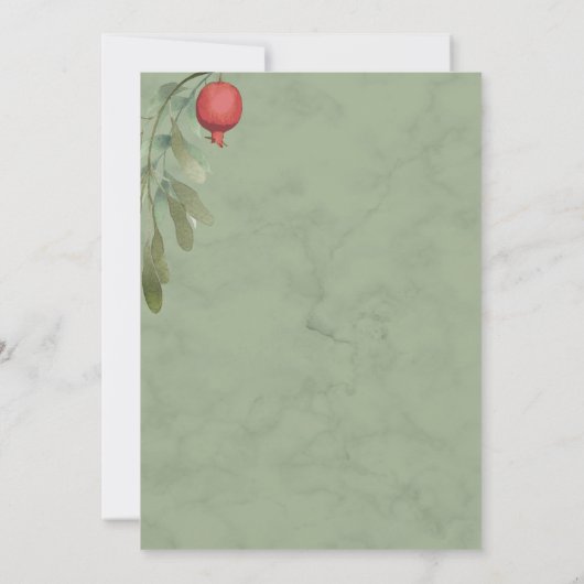 Botanischer Marmor Boho Greenery Wedding Burgundy Einladung (Rückseite)