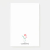 Botanischer Mason Jar Blume Personalisiert Post-it Klebezettel (Vorderseite)