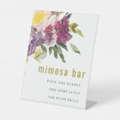 Botanischer Mimosa-Bar Sockelschild (Vorderseite)