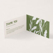 Botanischer moderner QR-Code Falthang-Tag-Karte (Innenseite)