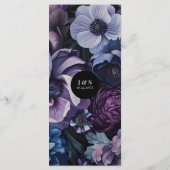 Botanischer Mondlicht | Gothic Floral Wedding Menükarte (Rückseite)