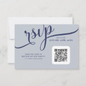 Botanischer Mondlicht | Gothic Floral Wedding RSVP Karte (Vorderseite)