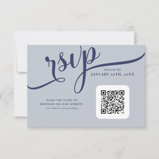 Botanischer Mondlicht | Gothic Floral Wedding RSVP Karte (Vorderseite)