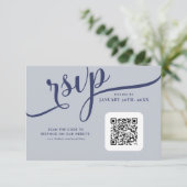 Botanischer Mondlicht | Gothic Floral Wedding RSVP Karte (Stehend Vorderseite)