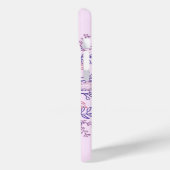 Botanischer Monogramm-Cogagecore boho blumenrosa Case-Mate iPhone Hülle (Rückseite / Links)