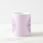 Botanischer Monogramm-Cogagecore boho blumenrosa Kaffeetasse (Mittel)
