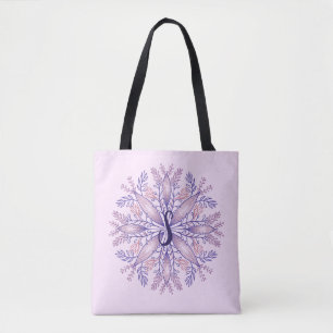 Botanischer Monogramm-Cogagecore boho blumenrosa Tasche