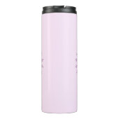 Botanischer Monogramm-Cogagecore boho blumenrosa Thermosbecher (Rückseite)