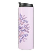Botanischer Monogramm-Cogagecore boho blumenrosa Thermosbecher (Nach rechts gedreht)