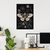 Botanischer Motten-Kunstprint, Vintage-Schmetterli Poster (Heimbüro)
