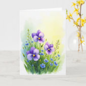 Botanischer Muttertag Ansichtskarte Karte (Gelbe Blume)