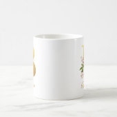 Botanischer Name der Floral Monogramm Initial B Cu Kaffeetasse (Mittel)