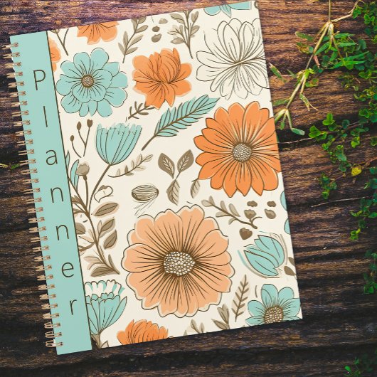 Botanischer Name des Retro Floral Planer