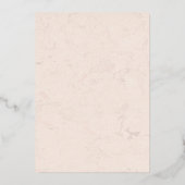 Botanischer, neutraler Aquarellgarten Hochzeit Folieneinladung (Rückseite)