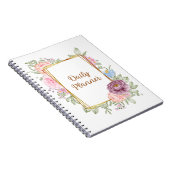 Botanischer nicht datierter Tagesplaner Notizblock (Rechte Seite)