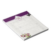 Botanischer Notizblock mit Orchideen und Schmetter (angewinkelt)