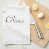 Botanischer Olive Branch Badetuch Geschirrtuch (Viertel Falte)