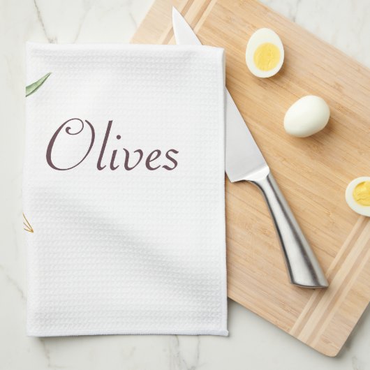 Botanischer Olive Branch Badetuch Geschirrtuch (Viertel Falte)