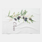 Botanischer Olive Branch Badetuch Geschirrtuch (Horizontal)