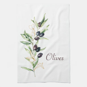 Botanischer Olive Branch Badetuch Geschirrtuch