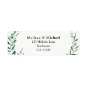 Botanischer Olivenzweig Rücksendeadresse (Vorne)