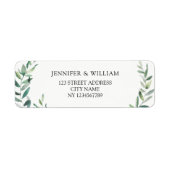 Botanischer Olivenzweig Rücksendeadresse (Vorne)