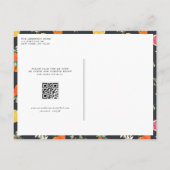 Botanischer Orange- und Lemon-QR-Code Save the Dat Ankündigungspostkarte (Rückseite)