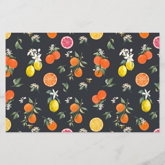 Botanischer Orange und Lemon Weihnachtsfeiern Einl (Rückseite)