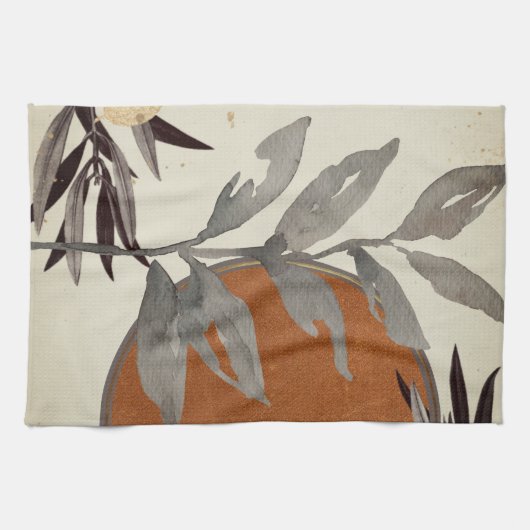 Botanischer Orangen Geschirrtuch (Horizontal)