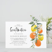 Botanischer Orangen- und Zitronenbestest Einladung (Stehend Vorderseite)