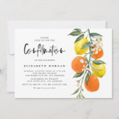 Botanischer Orangen- und Zitronengarland-Bestätigu Einladung (Vorderseite)