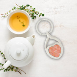 Botanischer Orangenmetall-Schlüsselanhänger Schlüsselanhänger