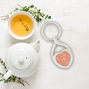 Botanischer Orangenmetall-Schlüsselanhänger Schlüsselanhänger