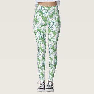 Botanischer Orchideengarten mit Schmetterlingen in Leggings