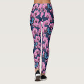 Botanischer Orchideengarten mit Schmetterlingen Leggings (Rückseite)