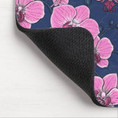 Botanischer Orchideengarten mit Schmetterlingen Mousepad (Ecke)