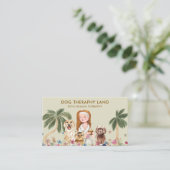 Botanischer Palm Boho DOG HUMAN THERAPHY Visitenkarte (Stehend Vorderseite)