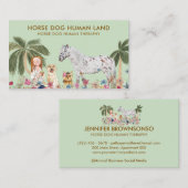 Botanischer Palm HORSE DOG HUMAN THERAPHY Visitenkarte (Vorne/Hinten)