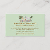 Botanischer Palm HORSE DOG HUMAN THERAPHY Visitenkarte (Rückseite)