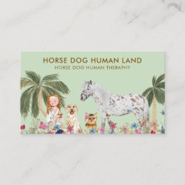 Botanischer Palm HORSE DOG HUMAN THERAPHY Visitenkarte