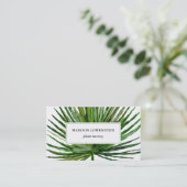 Botanischer Palmenblätterblätterturm Visitenkarte (Stehend Vorderseite)