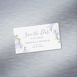 Botanischer Periwinkle Wasserfarbe Save the Date Magnetische Visitenkarte