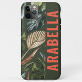 Botanischer personalisierter Name des tropischen B Case-Mate iPhone Hülle (Rückseite)