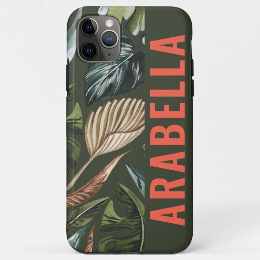 Botanischer personalisierter Name des tropischen B Case-Mate iPhone Hülle (Rückseite)