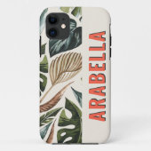 Botanischer personalisierter Name des tropischen B Case-Mate iPhone Hülle (Rückseite)