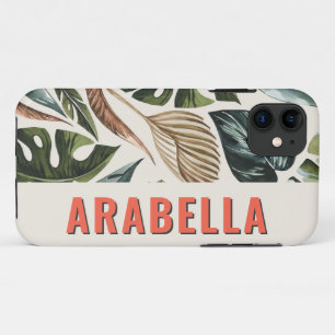 Botanischer personalisierter Name des tropischen B Case-Mate iPhone Hülle